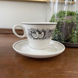 Vintage MCM Franciscan Bird N’ Hand Cup Saucer